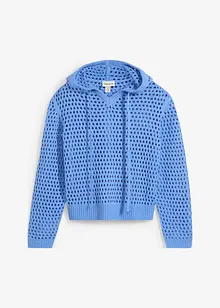 Pull ajouré à capuche, bonprix