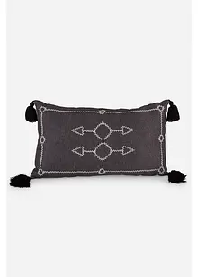Coussin déco brodé avec glands, bonprix