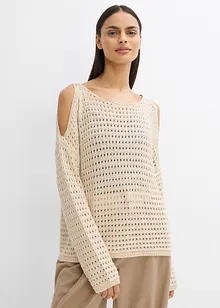 Pull boxy à découpes, bonprix