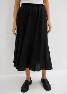 Jupe midi, taille élastiquée, bonprix