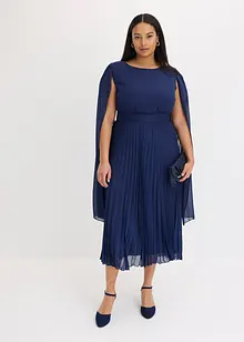 Robe en crêpe avec jupe plissée, bonprix