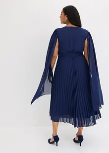 Robe en crêpe avec jupe plissée, bonprix