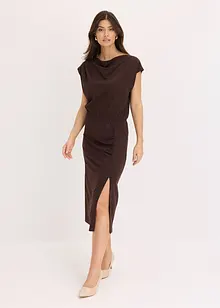 Robe asymétrique en jersey avec fronces, bonprix