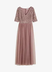 Robe longue avec haut brodé de sequins, bonprix
