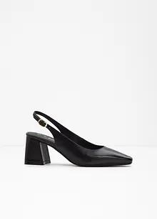 Escarpins slingback en cuir, bonprix