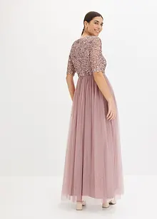 Robe longue avec haut brodé de sequins, bonprix