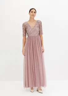 Robe longue avec haut brodé de sequins, bonprix