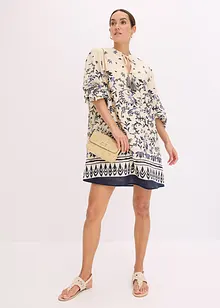 Robe courte bohème, aspect lin, bonprix