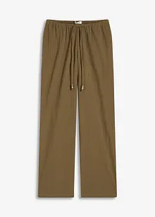 Pantalon large et texturé, bonprix