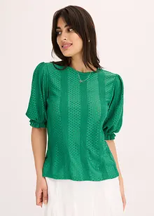 T-shirt en broderie anglaise avec volants, bonprix