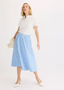 Top en coton à col volanté, bonprix