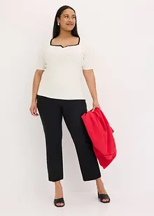 Pull  en maille fine avec bande contrastante, bonprix