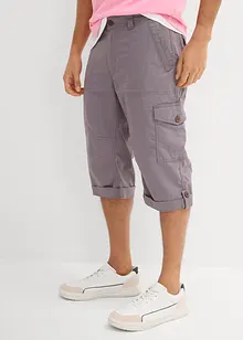 Bermuda long cargo en lin mélangé, Regular, bonprix