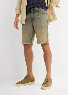 Bermuda en jean délavé effet sali, Regular, bonprix