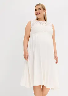 Robe de grossesse en jersey avec empiècement dentelle, bonprix