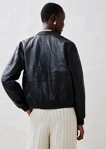 Blouson en cuir nappa d'agneau, bonprix