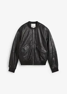 Blouson en cuir nappa d'agneau, bonprix