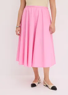 Jupe midi en coton extensible, bonprix