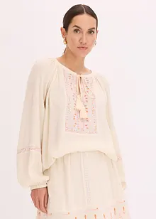 Blouse oversize à broderies, bonprix