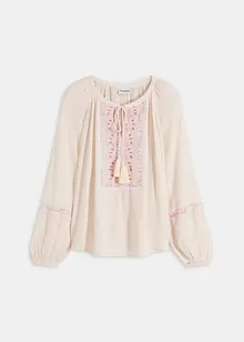 Blouse oversize à broderies, bonprix