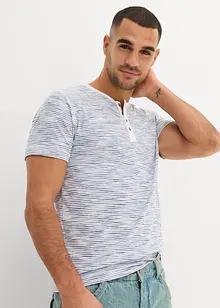 T-shirt à col Henley, 100% coton, bonprix