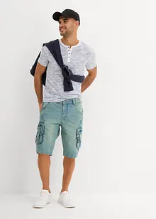 T-shirt à col Henley, 100% coton, bonprix