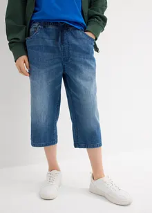 Bermuda long en jean, taille extensible, slim, bonprix