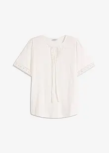 T-shirt tunique avec dentelle, bonprix