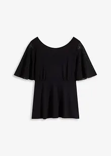 T-shirt à manches en dentelle, bonprix