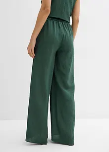 Pantalon en viscose mélangée à effet froissé, bonprix