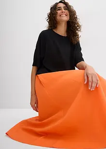 Jupe midi en lin mélangé aérien, bonprix