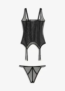 Guêpière avec porte-jarretelles et string (ens. 2 pces), VENUS