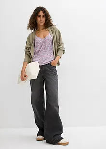 Top à fleurs en viscose fluide, bonprix