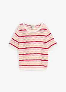 T-shirt en maille rayée, bonprix