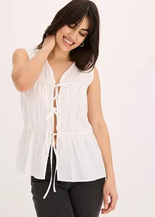 Blouse sans manches à volants et nœuds, bonprix