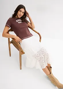 Jupe midi en dentelle, bonprix