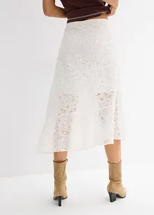 Jupe midi en dentelle, bonprix