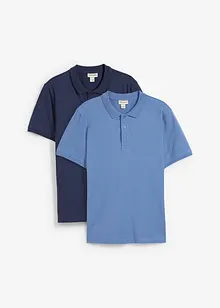 Lot de 2 polos en jersey 100% coton, bonprix