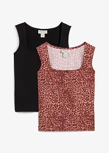 Lot de 2 débardeurs coton, bonprix