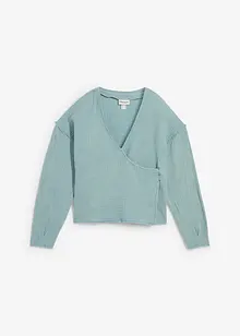 Blouse cache-cœur 100% coton, bonprix