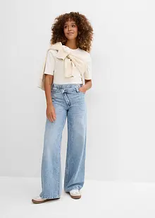 Jean large, taille mi-haute, peu extensible, bonprix