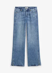 Jean droit et ample, taille mi-haute, peu extensible, bonprix