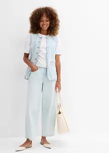 Jean balloon taille mi-haute, doux et raccourci, bonprix