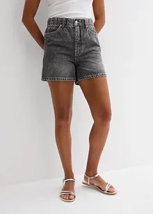 Short en jean taille haute, peu extensible, bonprix