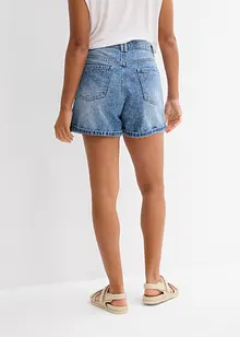Short en jean taille haute, peu extensible, bonprix