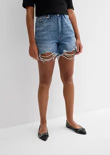 Short en jean taille haute, peu stretch, bonprix
