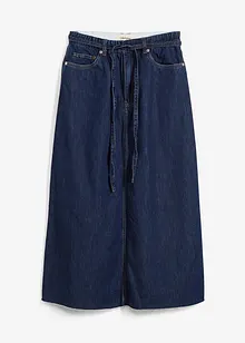 Jupe midi en jean taille mi-haute, toile super souple, bonprix