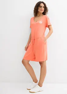 Combishort fluide en jersey de viscose mélangée, bonprix