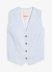 Veste sans manches en denim rayé, bonprix