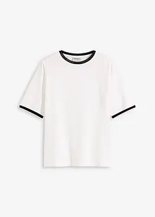 T-shirt à liserés en dentelle, bonprix